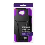 REIKO LG L90 HYBRID HEAVY DUTY CASE WITH KICKSTAND IN PURPLE BLACK