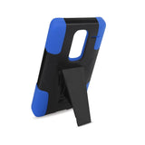 REIKO LG LS675 HYBRID HEAVY DUTY CASE WITH KICKSTAND IN NAVY BLACK