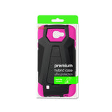 REIKO LG SPREE HYBRID HEAVY DUTY CASE WITH KICKSTAND IN HOT PINK BLACK