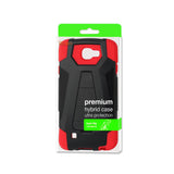 REIKO LG SPREE HYBRID HEAVY DUTY CASE WITH KICKSTAND IN RED BLACK