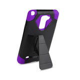 REIKO LG STYLU 2 HYBRID HEAVY DUTY CASE WITH KICKSTAND IN PURPLE BLACK