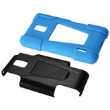 REIKO LG OPTIMUS F7 HYBRID HEAVY DUTY CASE WITH KICKSTAND IN NAVY BLACK