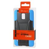 REIKO LG OPTIMUS F7 HYBRID HEAVY DUTY CASE WITH KICKSTAND IN NAVY BLACK