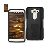 REIKO LG V10 HYBRID HEAVY DUTY CASE WITH KICKSTAND IN BLACK