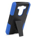 REIKO LG V10 HYBRID HEAVY DUTY CASE WITH KICKSTAND IN NAVY BLACK