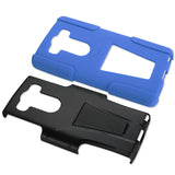 REIKO LG V10 HYBRID HEAVY DUTY CASE WITH KICKSTAND IN NAVY BLACK
