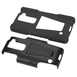 REIKO LG VOLT 2 HYBRID HEAVY DUTY CASE WITH KICKSTAND IN BLACK