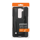 REIKO LG VOLT 2 HYBRID HEAVY DUTY CASE WITH KICKSTAND IN BLACK
