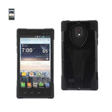 REIKO LG SPECTRUM 2 HYBRID HEAVY DUTY CASE WITH KICKSTAND IN BLACK