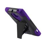 REIKO LG SPECTRUM 2 HYBRID HEAVY DUTY CASE WITH KICKSTAND IN BLACK PURPLE