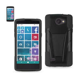 REIKO LG LANCET HYBRID HEAVY DUTY CASE WITH KICKSTAND IN BLACK