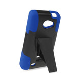 REIKO LG LANCET HYBRID HEAVY DUTY CASE WITH KICKSTAND IN NAVY BLACK