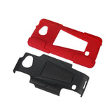 REIKO LG LANCET HYBRID HEAVY DUTY CASE WITH KICKSTAND IN RED BLACK
