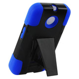 REIKO MOTOROLA MOTO E HYBRID HEAVY DUTY CASE WITH KICKSTAND IN NAVY BLACK
