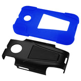 REIKO MOTOROLA MOTO E HYBRID HEAVY DUTY CASE WITH KICKSTAND IN NAVY BLACK