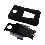 REIKO MOTOROLA NEXUS 6 HYBRID HEAVY DUTY CASE WITH KICKSTAND IN BLACK