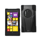 REIKO NOKIA LUMIA 1020 HYBRID HEAVY DUTY CASE WITH KICKSTAND IN BLACK