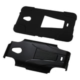 REIKO NOKIA LUMIA 1320 HYBRID HEAVY DUTY CASE WITH KICKSTAND IN BLACK