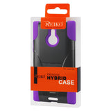 REIKO NOKIA LUMIA 1520 HYBRID HEAVY DUTY CASE WITH KICKSTAND IN PURPLE BLACK