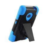 REIKO NOKIA LUMIA 521 HYBRID HEAVY DUTY CASE WITH KICKSTAND IN NAVY BLACK