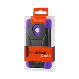 REIKO NOKIA LUMIA 521 HYBRID HEAVY DUTY CASE WITH KICKSTAND IN PURPLE BLACK