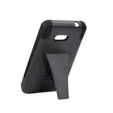REIKO NOKIA LUMIA 640 HYBRID HEAVY DUTY CASE WITH KICKSTAND IN BLACK