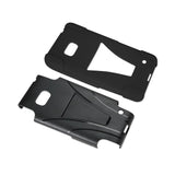 REIKO NOKIA LUMIA 640 HYBRID HEAVY DUTY CASE WITH KICKSTAND IN BLACK