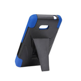 REIKO NOKIA LUMIA 640 HYBRID HEAVY DUTY CASE WITH KICKSTAND IN NAVY BLACK