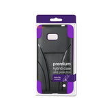 REIKO NOKIA LUMIA 640 HYBRID HEAVY DUTY CASE WITH KICKSTAND IN PURPLE BLACK