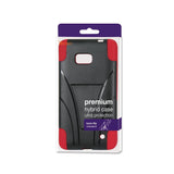 REIKO NOKIA LUMIA 640 HYBRID HEAVY DUTY CASE WITH KICKSTAND IN RED BLACK