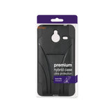 REIKO NOKIA LUMIA 640 XL HYBRID HEAVY DUTY CASE WITH KICKSTAND IN BLACK