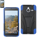 REIKO NOKIA LUMIA 640 XL HYBRID HEAVY DUTY CASE WITH KICKSTAND IN NAVY BLACK