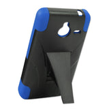 REIKO NOKIA LUMIA 640 XL HYBRID HEAVY DUTY CASE WITH KICKSTAND IN NAVY BLACK