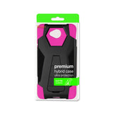 REIKO MICROSOFT LUMIA 650 HYBRID HEAVY DUTY CASE WITH KICKSTAND IN HOT PINK BLACK