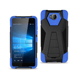 REIKO MICROSOFT LUMIA 650 HYBRID HEAVY DUTY CASE WITH KICKSTAND IN NAVY BLACK