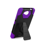REIKO MICROSOFT LUMIA 650 HYBRID HEAVY DUTY CASE WITH KICKSTAND IN PURPLE BLACK