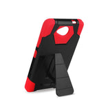 REIKO MICROSOFT LUMIA 650 HYBRID HEAVY DUTY CASE WITH KICKSTAND IN RED BLACK