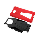 REIKO MICROSOFT LUMIA 650 HYBRID HEAVY DUTY CASE WITH KICKSTAND IN RED BLACK