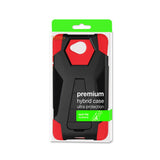 REIKO MICROSOFT LUMIA 650 HYBRID HEAVY DUTY CASE WITH KICKSTAND IN RED BLACK