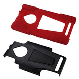 REIKO NOKIA LUMIA 830 HYBRID HEAVY DUTY CASE WITH KICKSTAND IN RED BLACK