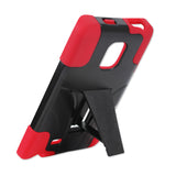 REIKO SAMSUNG GALAXY NOTE EDGE HYBRID HEAVY DUTY CASE WITH KICKSTAND IN RED BLACK