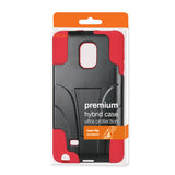 REIKO SAMSUNG GALAXY NOTE EDGE HYBRID HEAVY DUTY CASE WITH KICKSTAND IN RED BLACK
