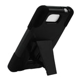 REIKO SAMSUNG GALAXY ALPHA HYBRID HEAVY DUTY CASE WITH KICKSTAND IN BLACK