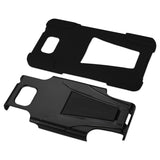 REIKO SAMSUNG GALAXY ALPHA HYBRID HEAVY DUTY CASE WITH KICKSTAND IN BLACK