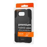 REIKO SAMSUNG GALAXY ALPHA HYBRID HEAVY DUTY CASE WITH KICKSTAND IN BLACK
