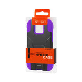 REIKO SAMSUNG GALAXY S5 ACTIVE HYBRID HEAVY DUTY CASE WITH KICKSTAND IN PURPLE BLACK
