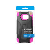REIKO SAMSUNG GALAXY S7 ACTIVE HYBRID HEAVY DUTY CASE WITH KICKSTAND IN HOT PINK BLACK