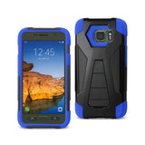 REIKO SAMSUNG GALAXY S7 ACTIVE HYBRID HEAVY DUTY CASE WITH KICKSTAND IN NAVY BLACK