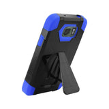 REIKO SAMSUNG GALAXY S7 ACTIVE HYBRID HEAVY DUTY CASE WITH KICKSTAND IN NAVY BLACK