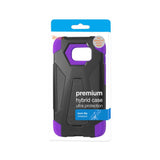 REIKO SAMSUNG GALAXY S7 ACTIVE HYBRID HEAVY DUTY CASE WITH KICKSTAND IN PURPLE BLACK